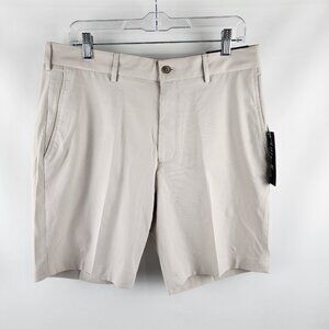 Walter Hagen Shorts Mens 34 Khaki P11 Flat Front 9" Inch Short NWT